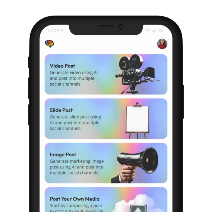 AI generating various content types
